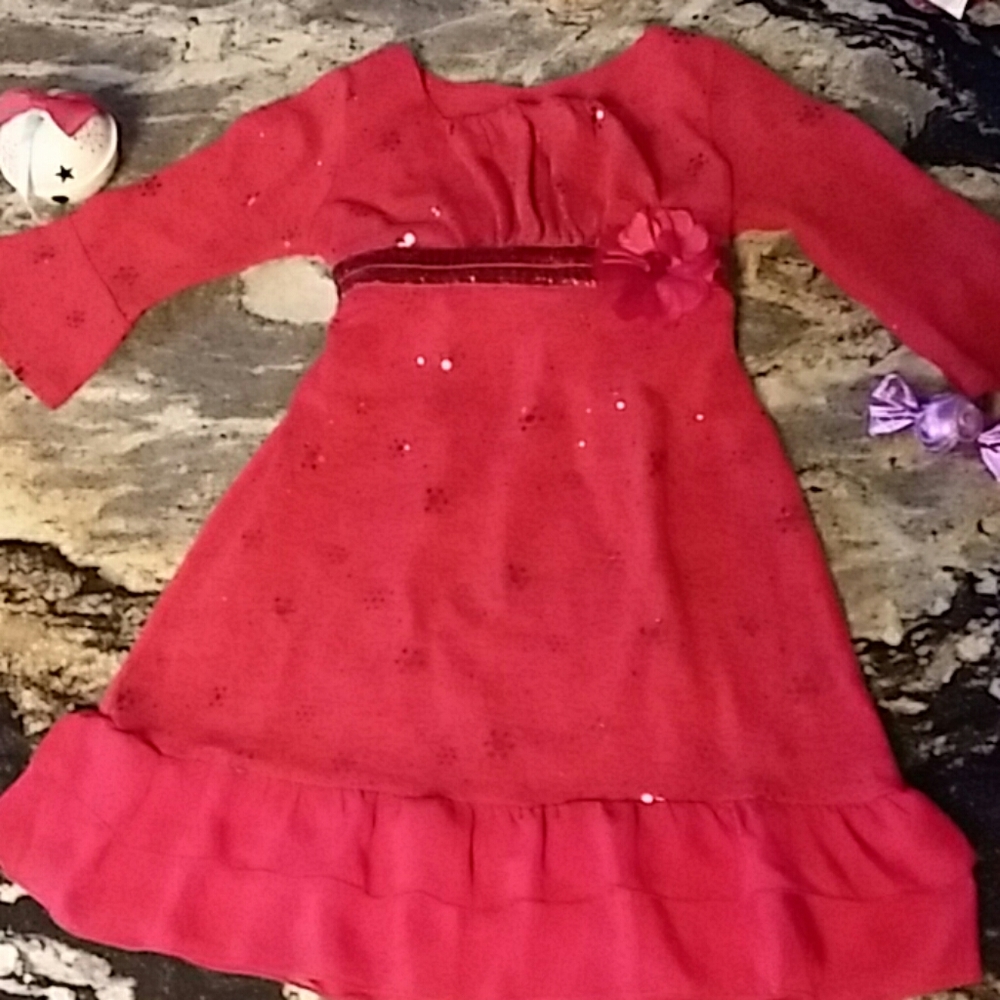 A red dress that shines